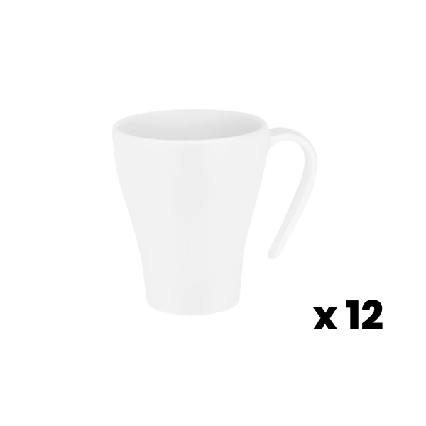 Superware Melamine Stacking Mug - White 350ml 12pk