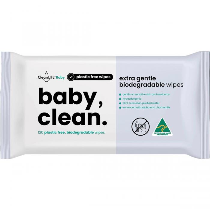 Baby, Clean Biodegradable Wipes - 120 wipes/pack 12pks/carton