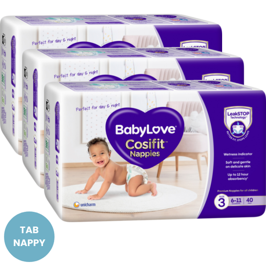 BabyLove Cosifit Nappies Size 3 - Crawler (6-11kg) 120pk