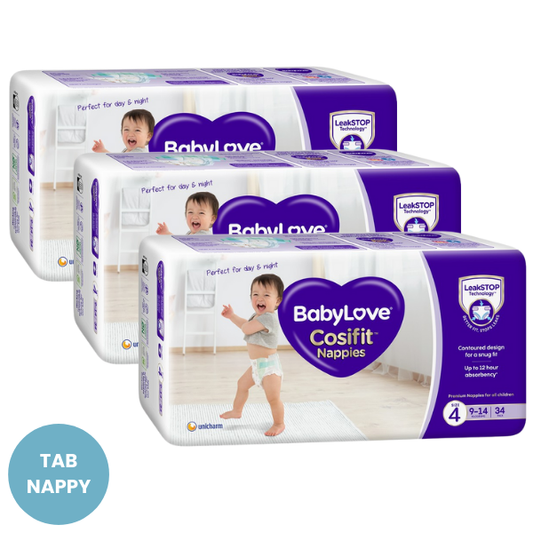BabyLove Cosifit Nappies Size 4 - Toddler (9-14kg) 102pk