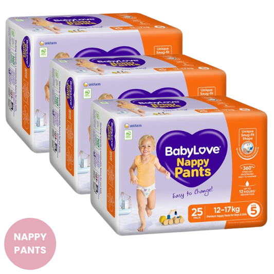 BabyLove Nappy Pants Size 5 - Walker (12-17kg) 75pk