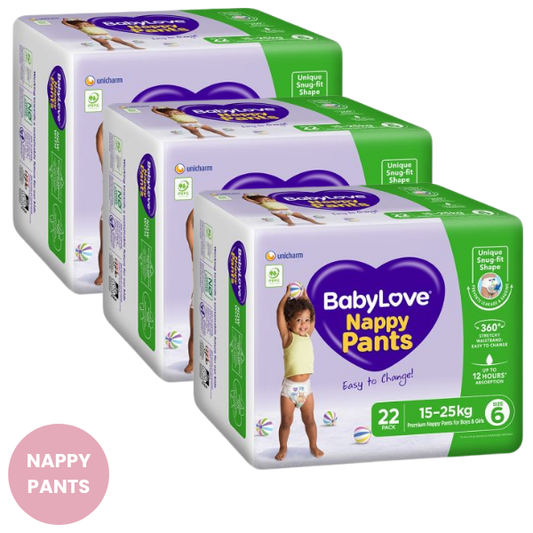 BabyLove Nappy Pants Size 6 - Junior (15-25kg) 66pk