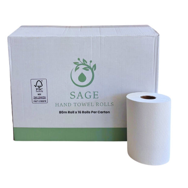 Paper Hand Towel - 80m Roll 16 rolls/carton