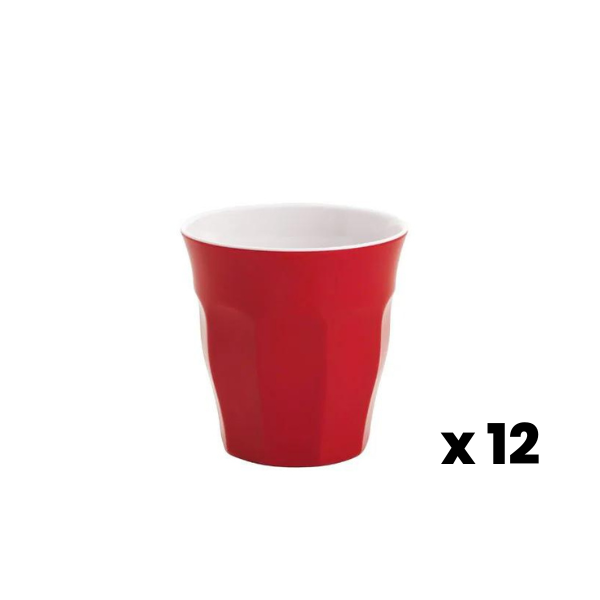 JAB Melamine Espresso Cup - Red - 200ml 12pk