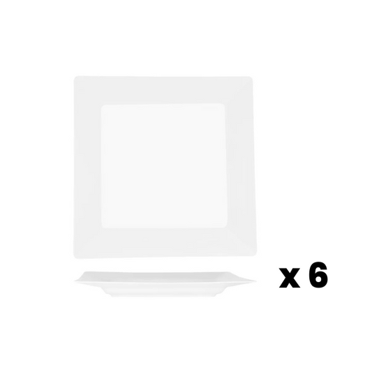 Superware Melamine Square Plate - White - 250x250mm 6pk