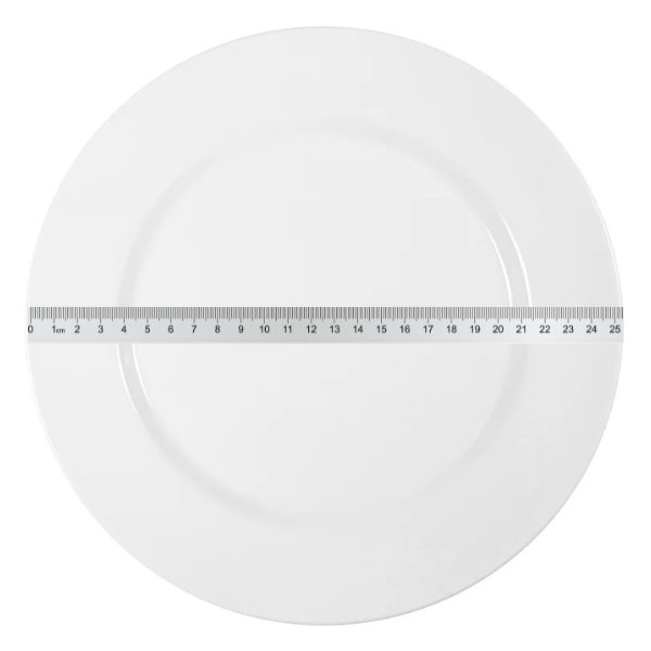 Superware Melamine Plate Raised Rim - White - 25.4cm 6pk