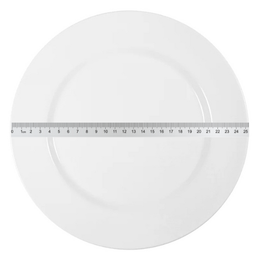 Superware Melamine Plate Raised Rim - White - 25.4cm 6pk