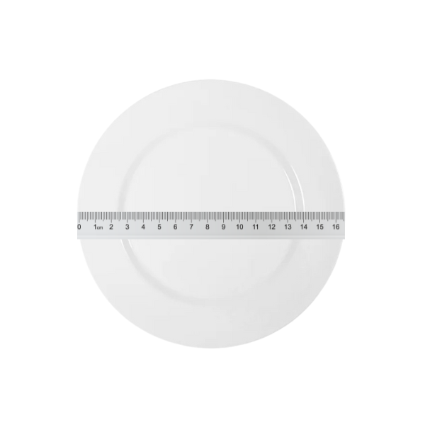 Superware Melamine Plate Raised Rim - White - 16.5cm 12pk
