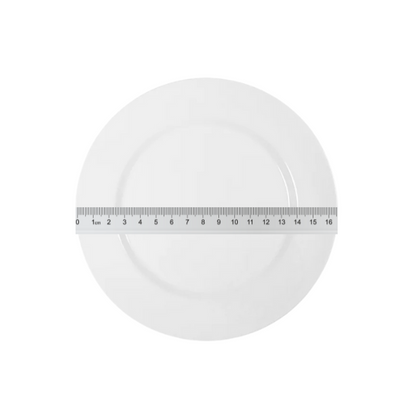 Superware Melamine Plate Raised Rim - White - 16.5cm 12pk
