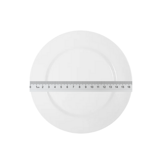 Superware Melamine Plate Raised Rim - White - 16.5cm 12pk