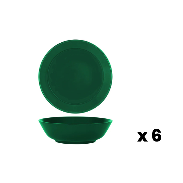 Melamine Soup Bowl - Green - 15cm 6pk