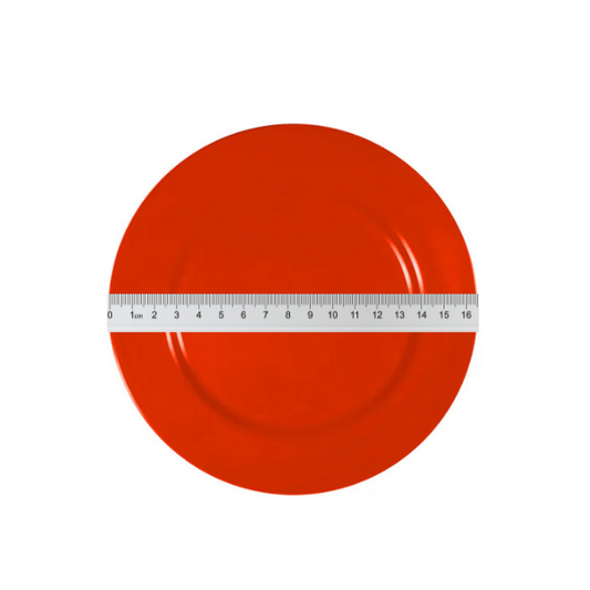 Superware Melamine Plate Raised Rim - Red - 16.5cm 12pk