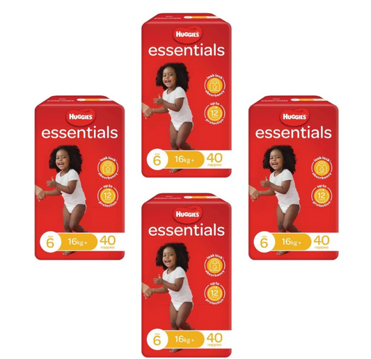 Huggies Essentials Nappies Size 6 - Junior (16kg+) 160pk